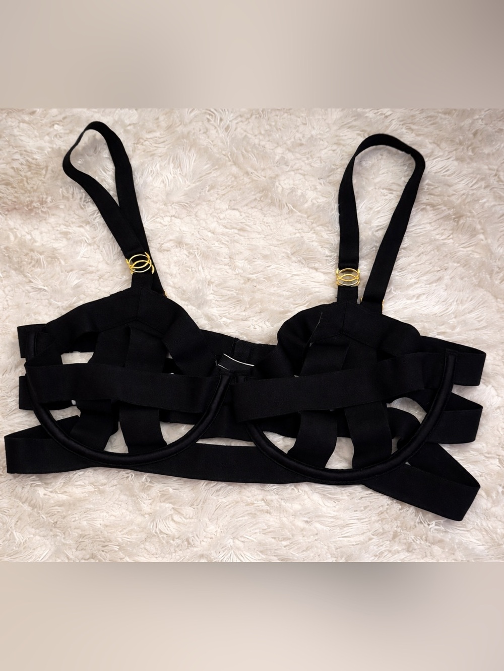 Victoria’s Secret Sexy Black Strappy Underwire Bra - 36C